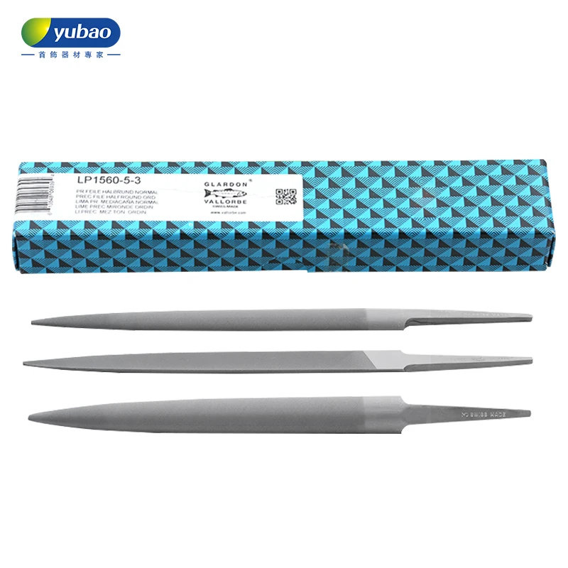 Swiss Vallorbe oil smooth file, gold and silver jewelry polishing and shaping tool, regular semicircular file, ultra-fine file