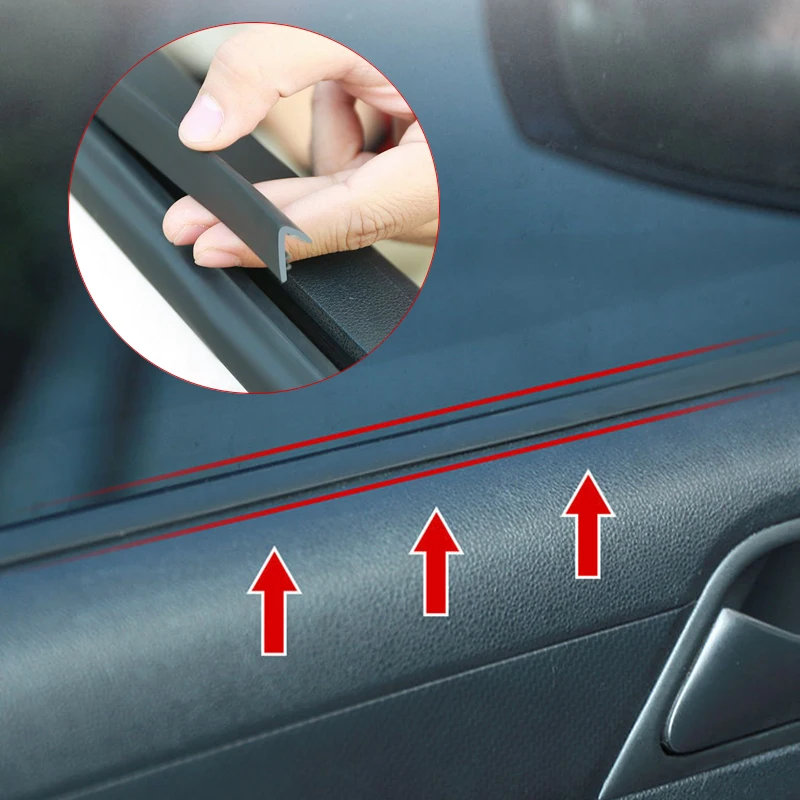 

Car Window Seal Strip Rubber Auto Side Window Gap Filler Waterproof Windproof Noise Insulation 7-Shape Sealing Strips