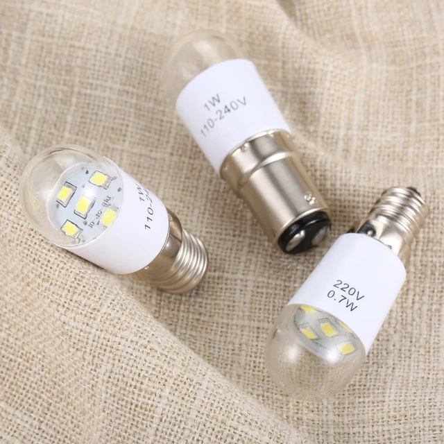 1pc Universal Household Sewing Machine Light LED Bulb BA15D/E14/E12  110-220V 0.7W/1W Illuminate Lamp Threaded /Plug-in Craft DIY - AliExpress