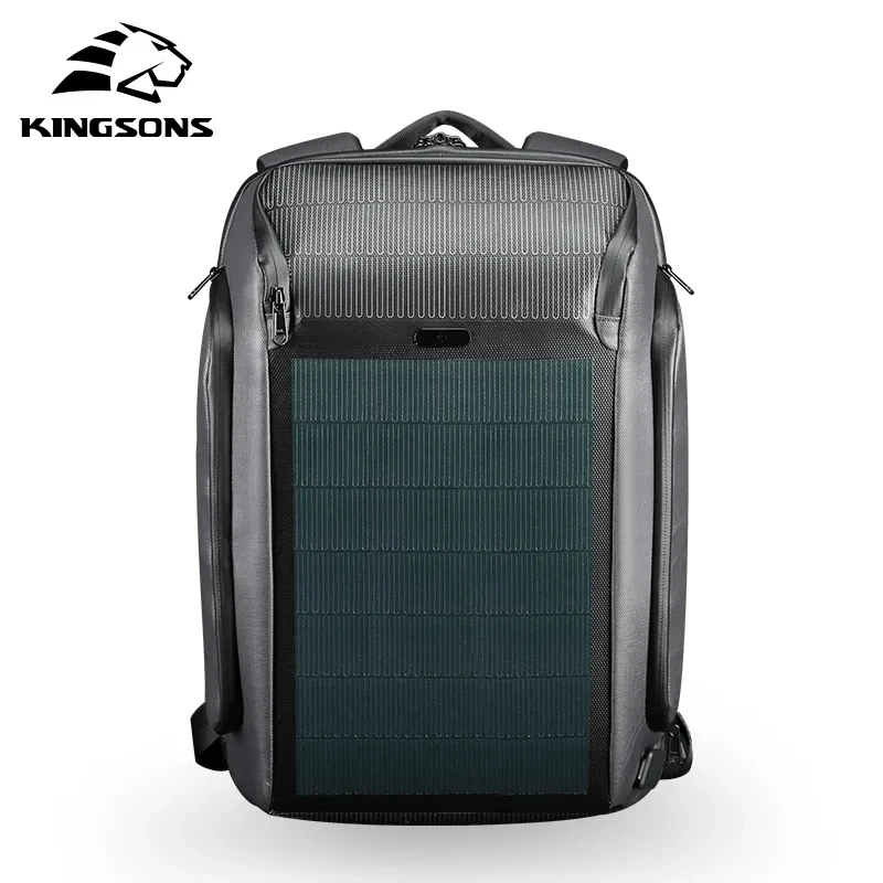 

Kingsons Solar Charging Backpack Multifunctional Anti-Theft Waterproof Men Laptop Shoulder Bag USB Travel Outdoor Backpack