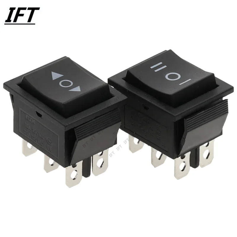 1 個 KCD4 黒ロッカースイッチ電源スイッチ ON-OFF-ON 2/3