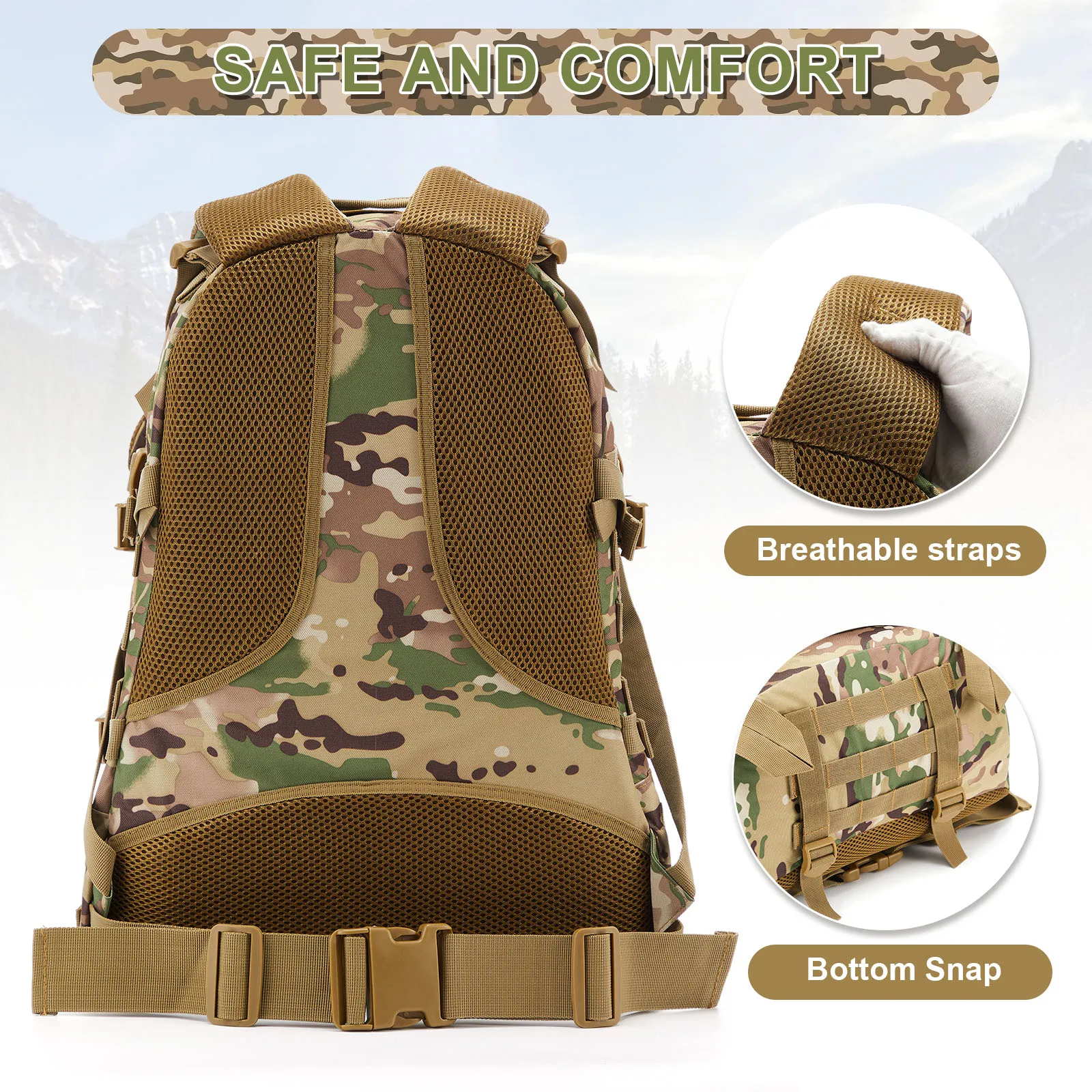 New 30/45 Man Survival Outdoor Combat  Assault Pack Pack For Trekking Hunting Bag Large Tactical Backpacks HkingTraveling Bags