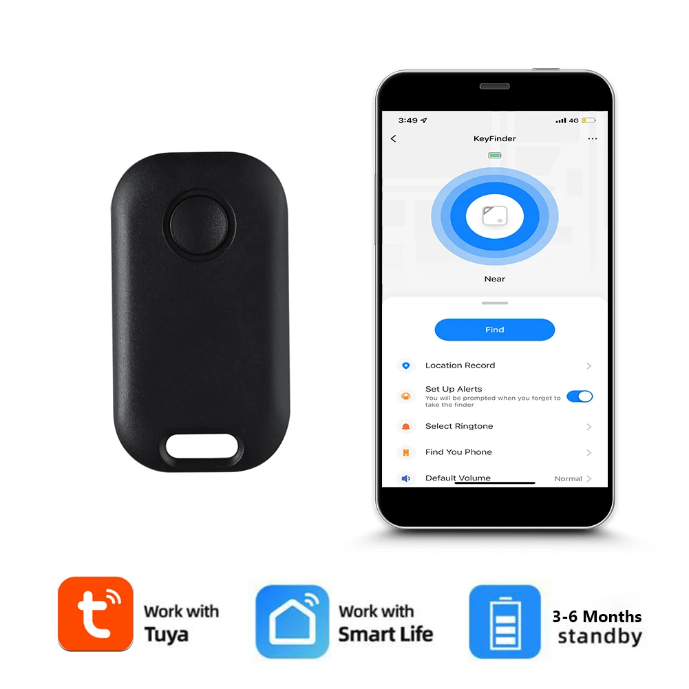 

Умная мини-метка Tuya, GPS-трекер для детей и домашних животных, беспроводной Bluetooth-трекер для определения местоположения, будильник против потери