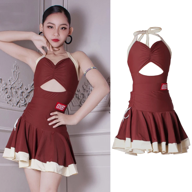 

Детское профессиональное танцевальное платье для девочек, танцевальное платье для латиноамериканских танцев, одежда для выступлений DWY9099