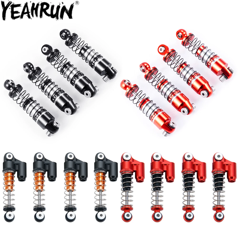 YEAHRUN 4 Stück Ölstoßdämpfer Aluminium-Gewindedämpfer für 1/24 Axial SCX24 All Series RC Micro Crawler Autozubehör