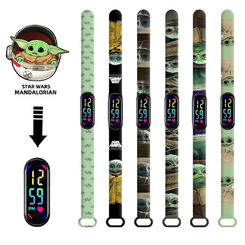 Pokemon Starwars Mandalorian Baby Yoda Waterproof Touch Student Led Orologio Elettronico Per Bambini Orologio Digitale Regalo Per Regali Per Ragazzo G