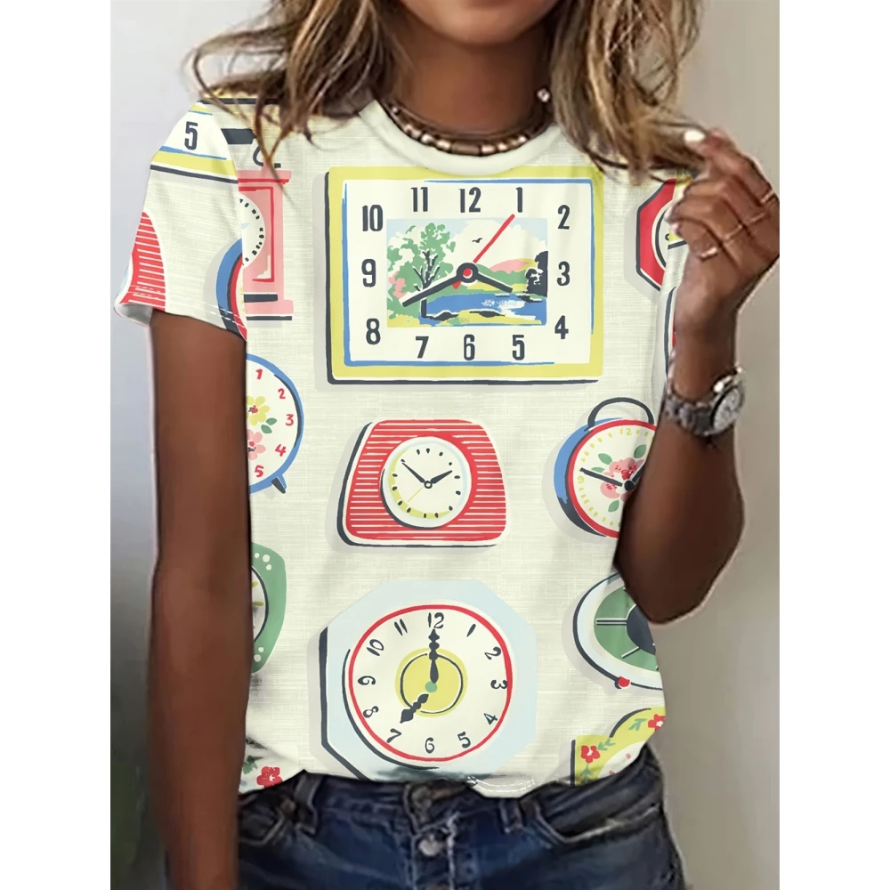 

Women's T-Shirts Cartoon Characters 3d Print Rose T-Shirt Harajuku Casual Short Sleeve Top Tee O Neck Oversized Female Clothing