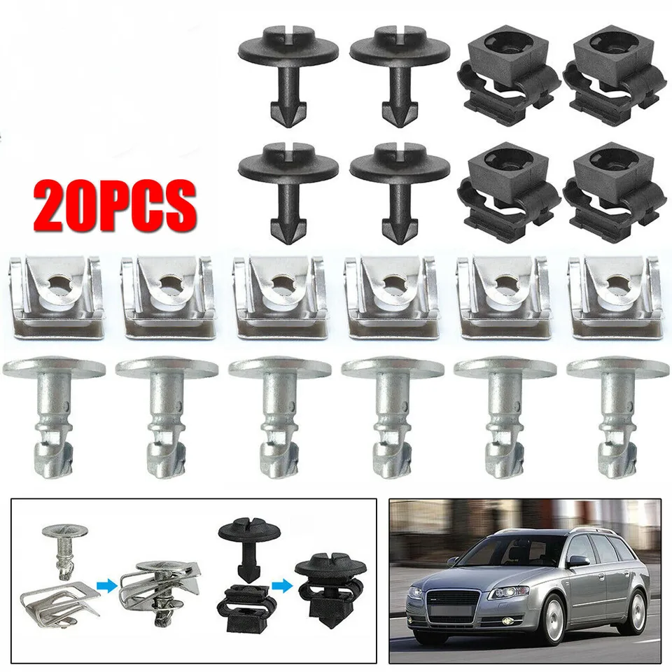 20 pezzi per AUDI A4 A6 A8 TT sottoscocca motore sotto il coperchio clip di fissaggio k vi  34