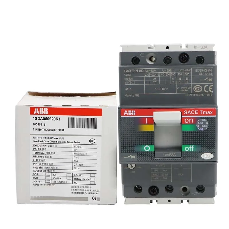 

ABB Molded Case Circuit Breaker SACE T1N 3P4P 16A25A32A40A50A63A80A100A125A160A Air Switch