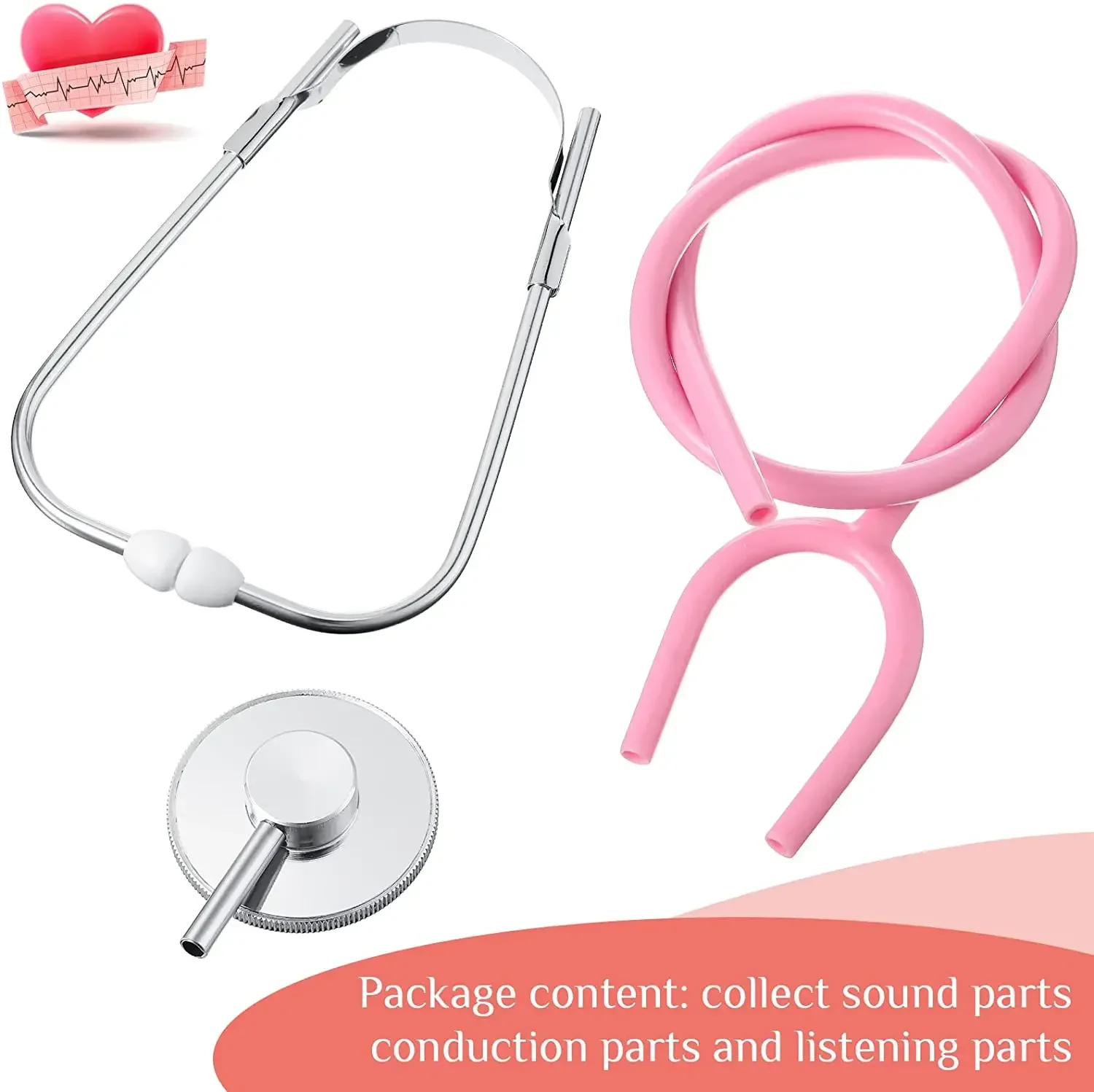 Kids Stethoscope Toy Real Working Stethoscope for Children Role Play Nursing Costume Cute Doctor Medical Pretend Game Accessory 3