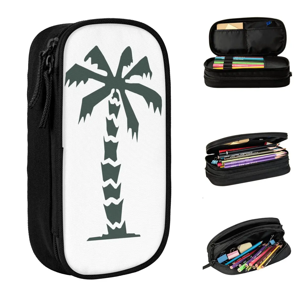 

Wehrmacht Afrika Korps Palm Tree Pencil Cases Cute Pen Bags Girls Boys Large Storage Students School Gifts Pencilcases