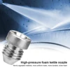 Foam Maker Tips 1.0mm/1.1mm/1.15mm Thread Pressure Foam Pot Sprayer Filter Stainless Steel Silver Snow Foam Orifice Nozzle Tips 2
