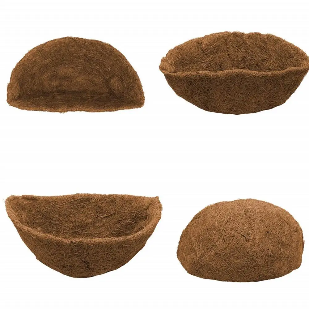 Durable Hanging Basket Liner Planter Round Coconut Fiber Replacement Liners for Flower Pot Home Outdoor Garden Flower Holders