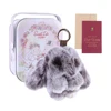 Fluffy Bunny Trinket Key Chain Charm Fur Cute Fluffy Bunny Keychain Fluffy Fur Pompon Bunny Doll Pendant Bunny Lulu Keychain 3