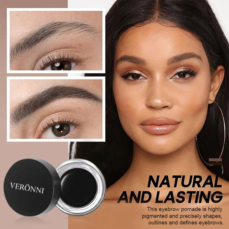 Eyebrow Cream Smooth Eyebrow Pomade Gel Long Lasting Waterproof Eyeliner Gel Eye Brow Cosmetics Brow Tint Black Eye Brow Makeup 2