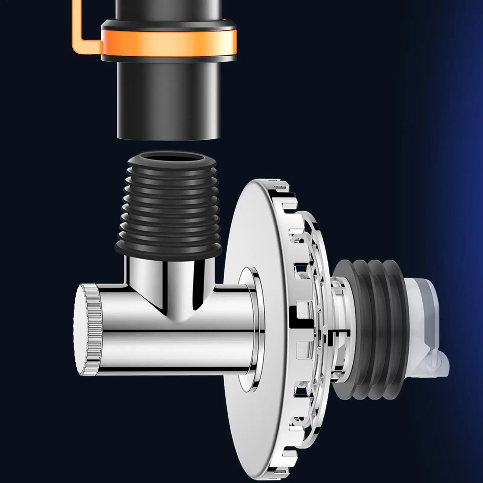 RV Water Hose Camping Water Hose Trailer Waste Pipe Expandable Sealing Waste Water Hose for Lawn Marine Camping Travel Trailer