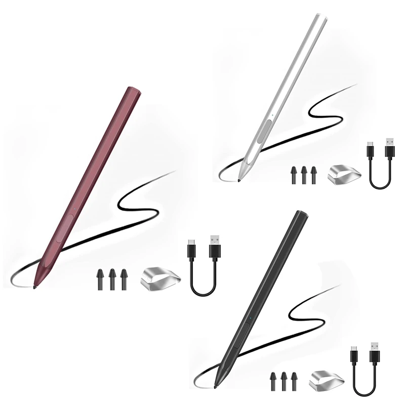 

Стилус магнитный для Surface Pro 3/4/5/6/7 Pro X Go 2 Book Latpop, 4096 уровней нажатия