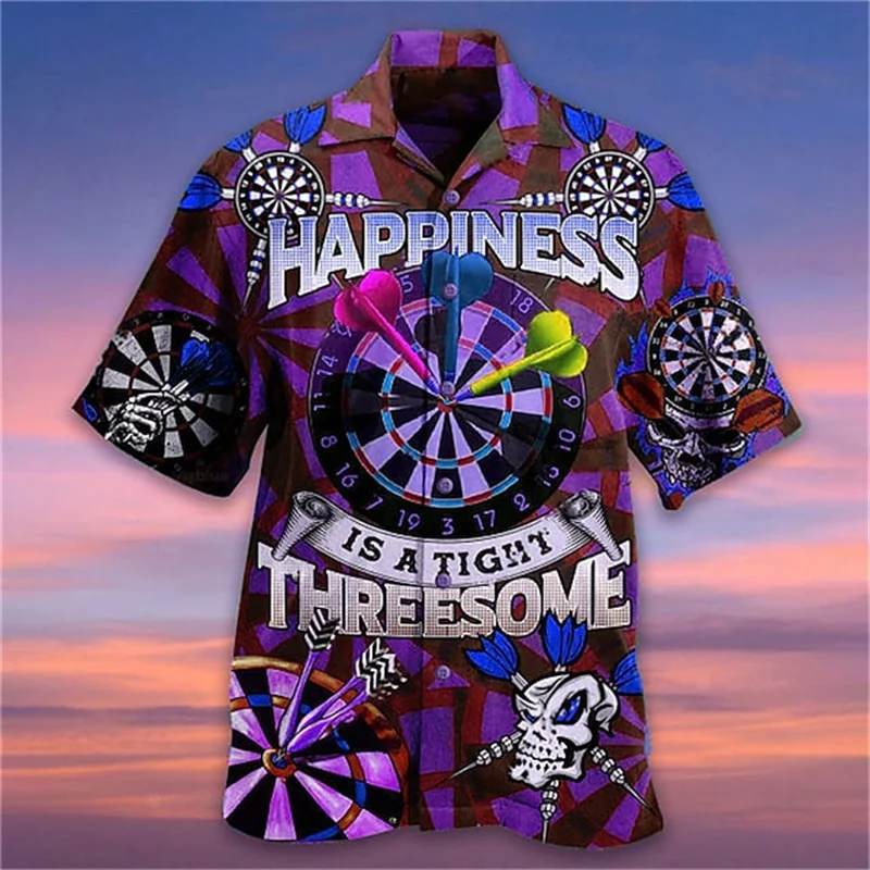 Men's Printed Short Sleeved Shirts Summer Casual Lapel Hawaii Beach Vacation Shirts casual short sleeved shirt hawaiian shirt short sleeved shirt