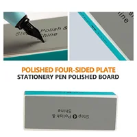 Professional Polishing Plate for Fountain Pen Nib Iridium 4-Side Walnut Sandpaper Strips & Polishing Block Stationery Tools 1