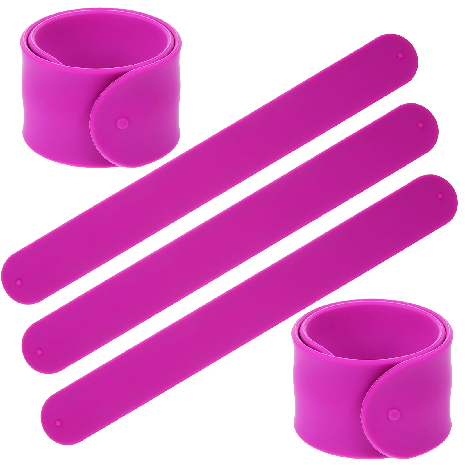 

5 Pcs Wrist Band Children's Silicone Snap Ring Bracelet Gifts Slap Bracelets Silica Gel Party Favors