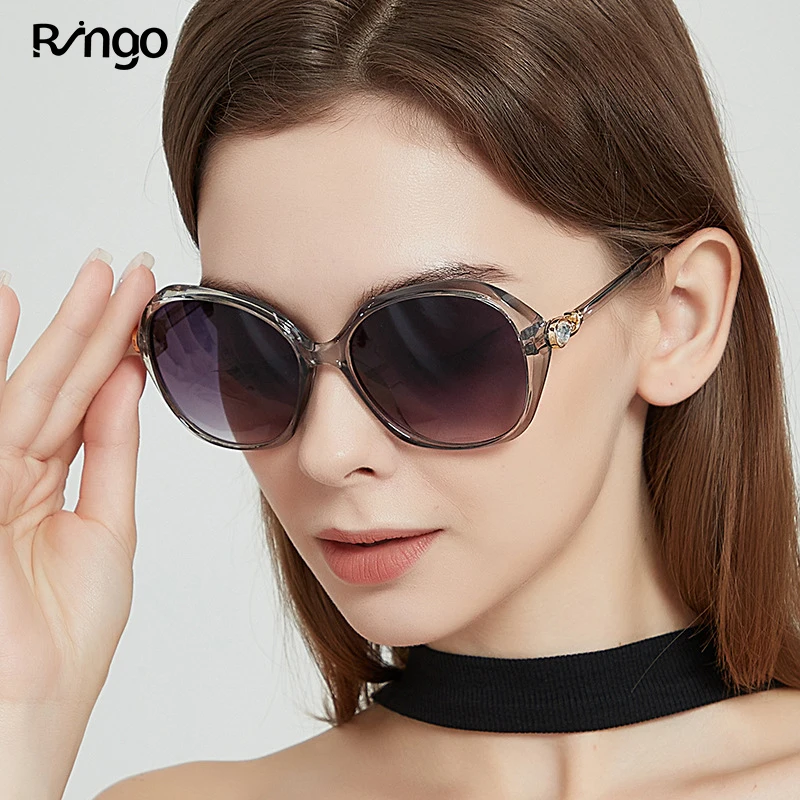 

New Retro Large Frame Sunglasses 2023 for Women Fashion Diamond Sun Glasses UV Protection Beach Eyewear Female Simple Designer