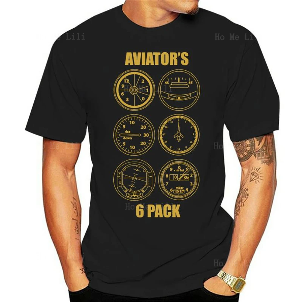 T-Shirt Sportiva Pilota Aereo Six Pack Aviatori