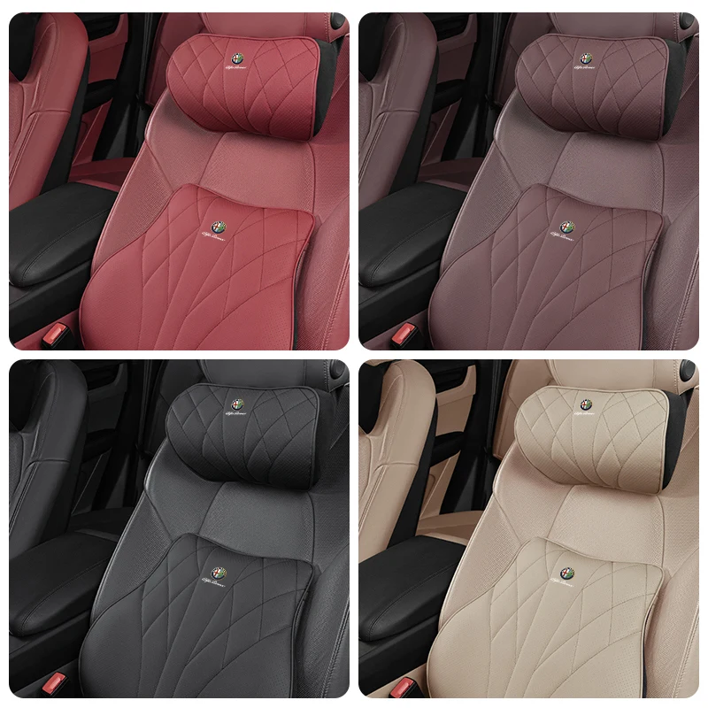알파 로메오 줄리에타 159 GT 줄리아 147 156 미토 브레라 F1 Ste 차량용 목 베개 쿠션, 머리 베개 시트 머리 받침, 룸바