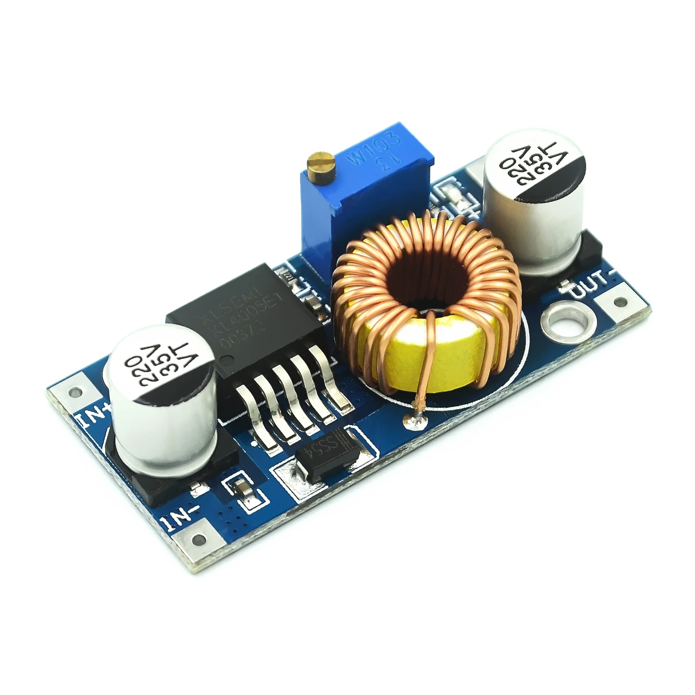 5A DCDC Einstellbares Step-Down-Stromversorgungsmodul High Power XL4005 Hocheffizienter Spannungsregler Fernüber LM2596