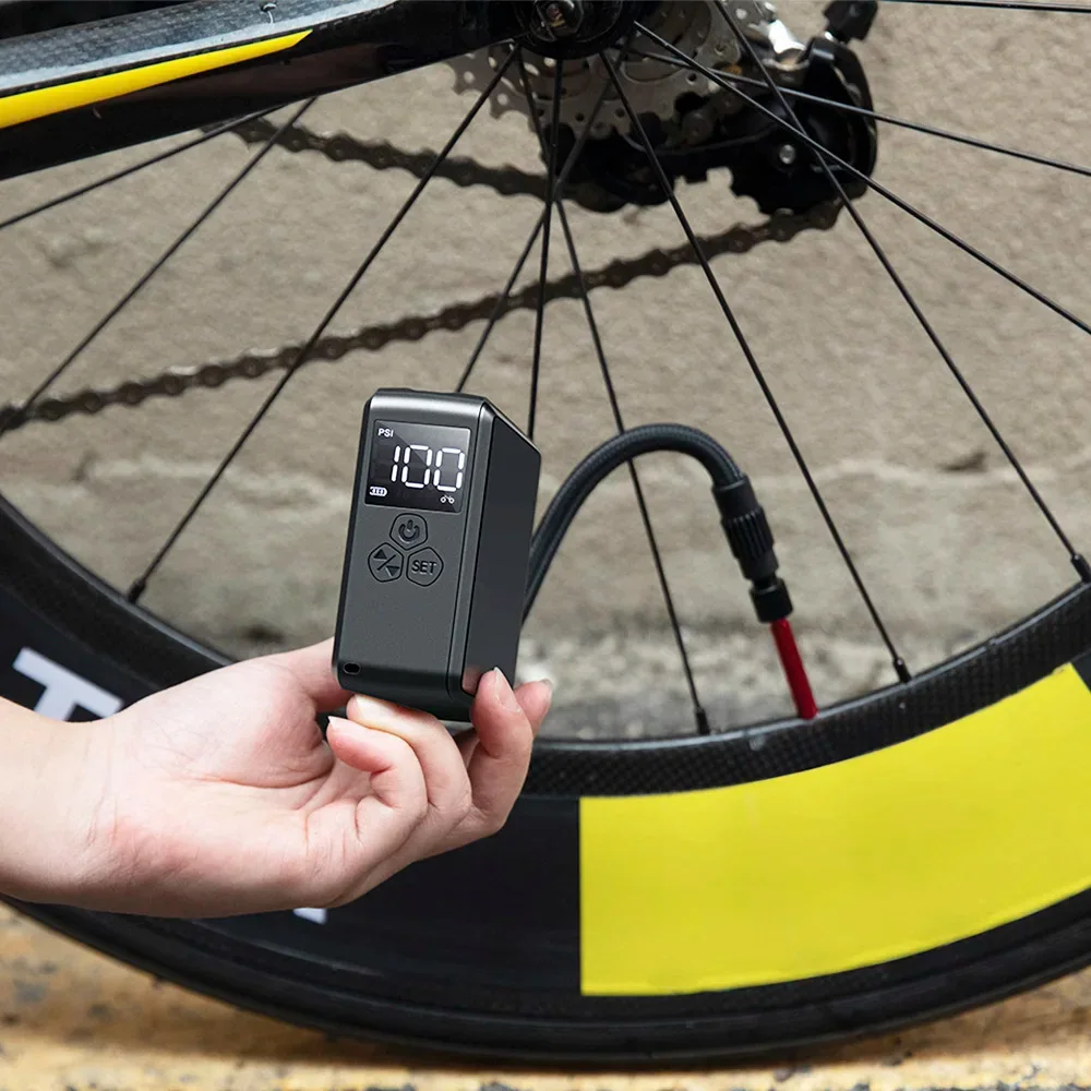 Mini Electric Air Pump Portable Tire Inflator Presta Car Bike Motorcycle  Pump | eBay