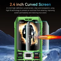 UNIWA M6000 2G Feature Phone Power Bank 2.3Inch FM Radio MP3 Voice Record Torch Cheap Mobile Phone English Keys Button Cellphone 2
