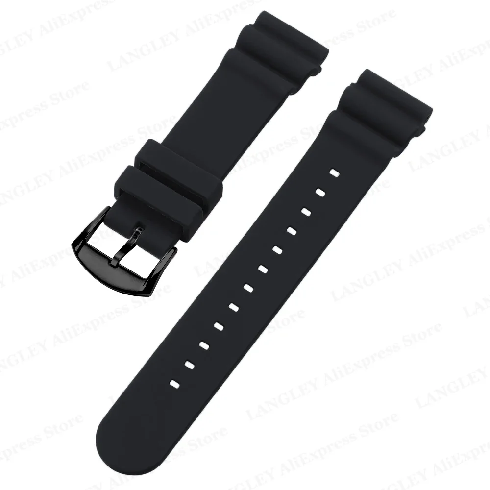 Premium Silicone Watch Band with Ring Clasp and Pin Buckle - Available in 20mm and 22mm
