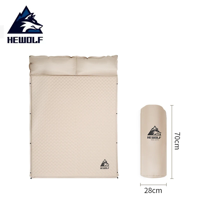 

HEWOLF outdoor 188*65*5cm single automatic inflatable cushion pad thickening inflatable bed mattress outdoor tent lunch rest mat