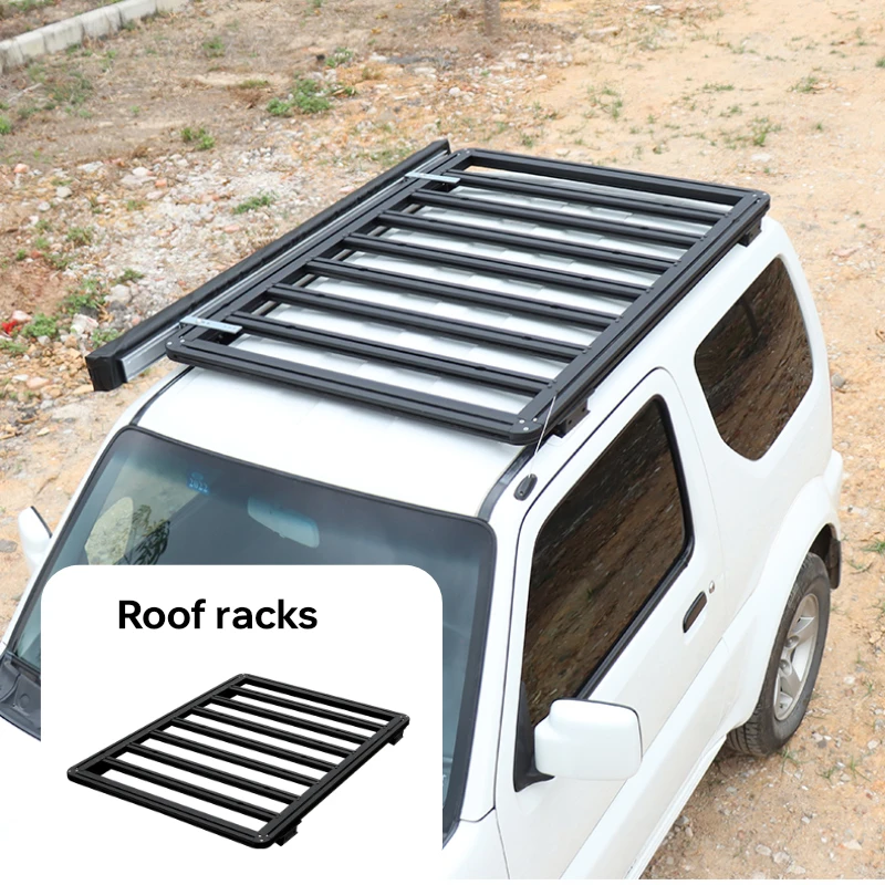 Portapacchi Car Top Bagagli Cross Bar Rail Box Basket Lega Di Alluminio Di Alta Qualità Per Suzuki Jimny Jb64 Sierra Jb74W 2019 2023