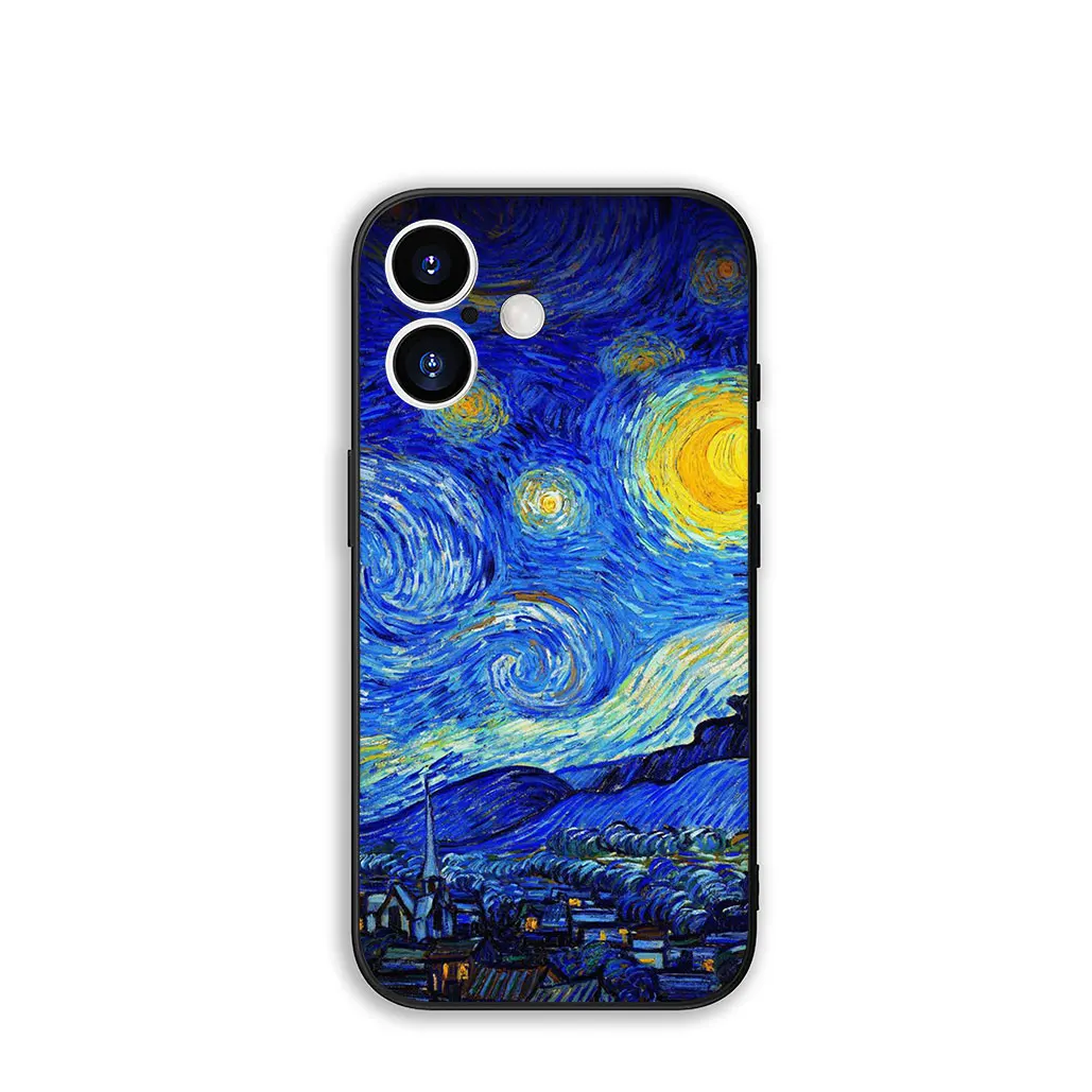 Starry Night Van Gogh Painting Phone Case - Artistic Design Protective Cover