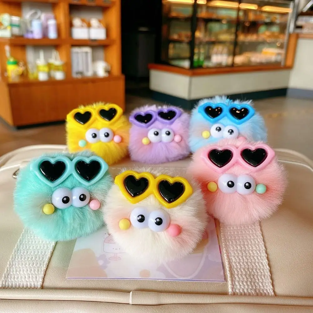 

Pendant Bag Accessories DIY Trinket Stuffed Toys Ladybug Bow Keyring PomPom Keychain Schoolbag Pendant Rainbow Elf Keychain