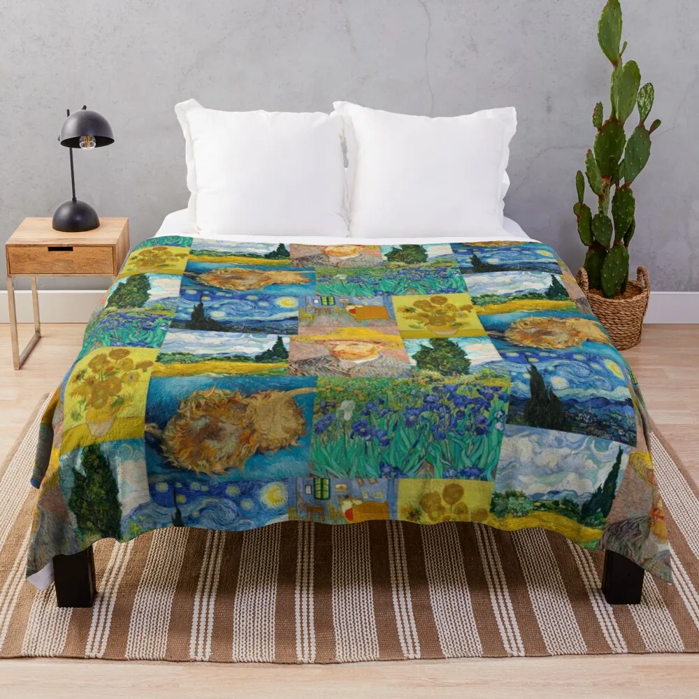 

Van Gogh Collage II Throw Blanket Decorative Blankets