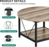 Round Coffee Table,Rustic Wood Coffee Tables for Living Room with Storage Shelf, Modern Farmhouse Circle Coffee Table 6