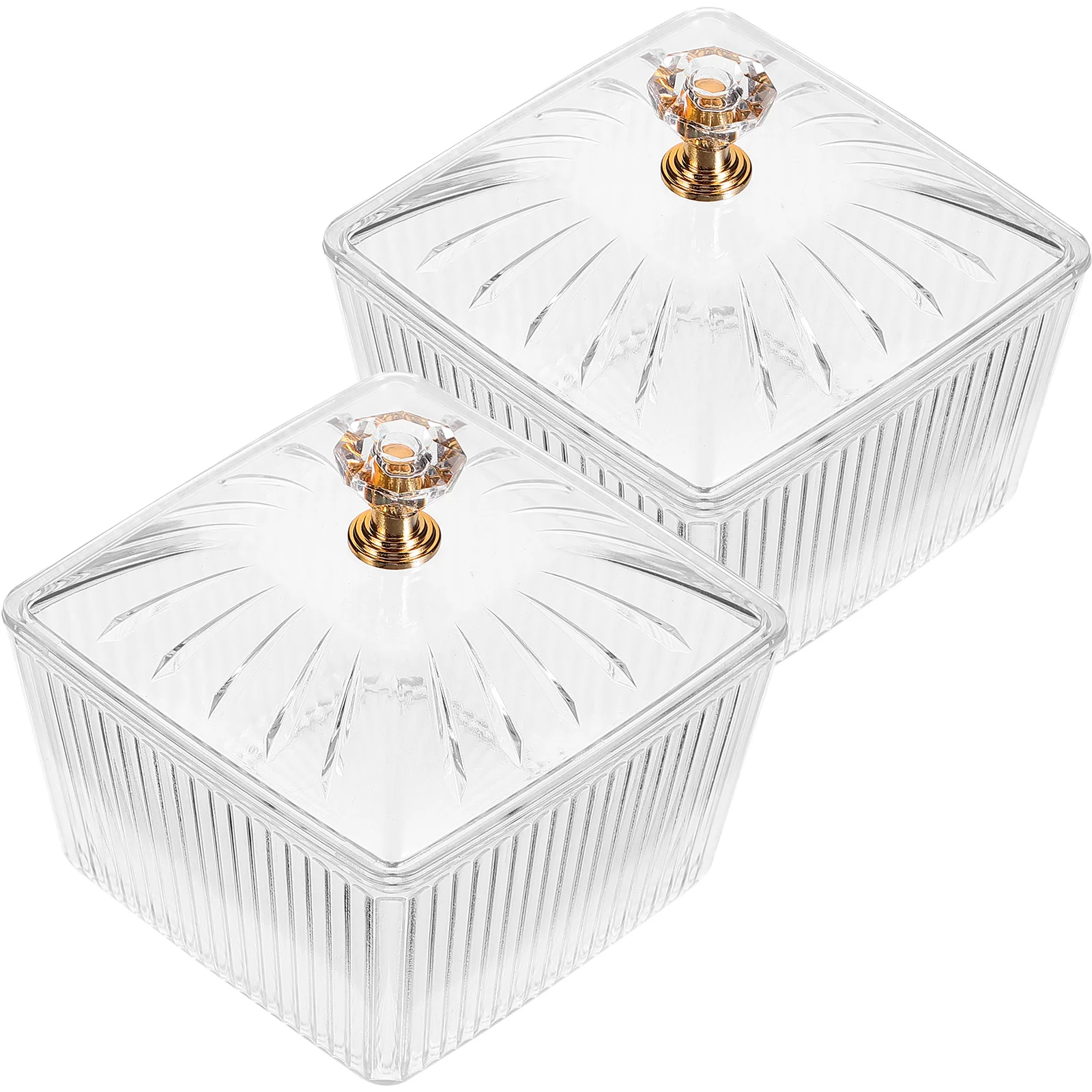 

2Pcs Candy Jars with Lid Sugar Storage Bowl Snacks Container Kitchen Spice Jars