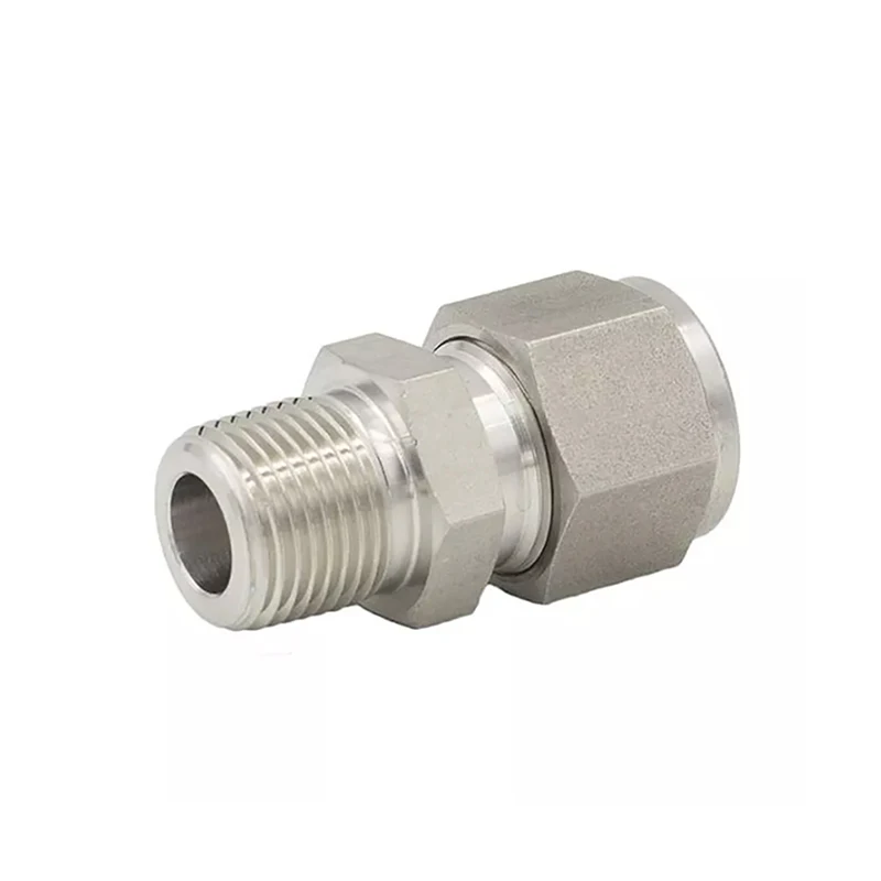 304 Stainless Steel Double Ferrule Fitting 6mm 8mm 10mm 12mm Tube To 1 8 1 4 