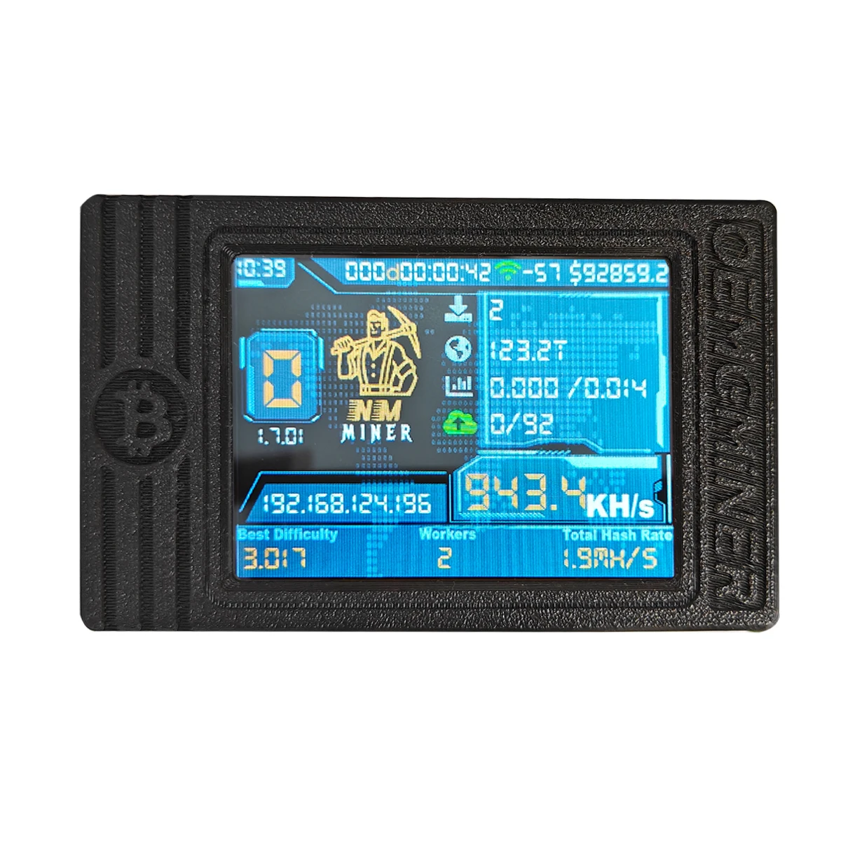 Nerdminer NerdNOS Max Bitcoin Solo Miner | 90-150 GH/s, 7W USB-C, BM1397 ASIC | Plug & Play