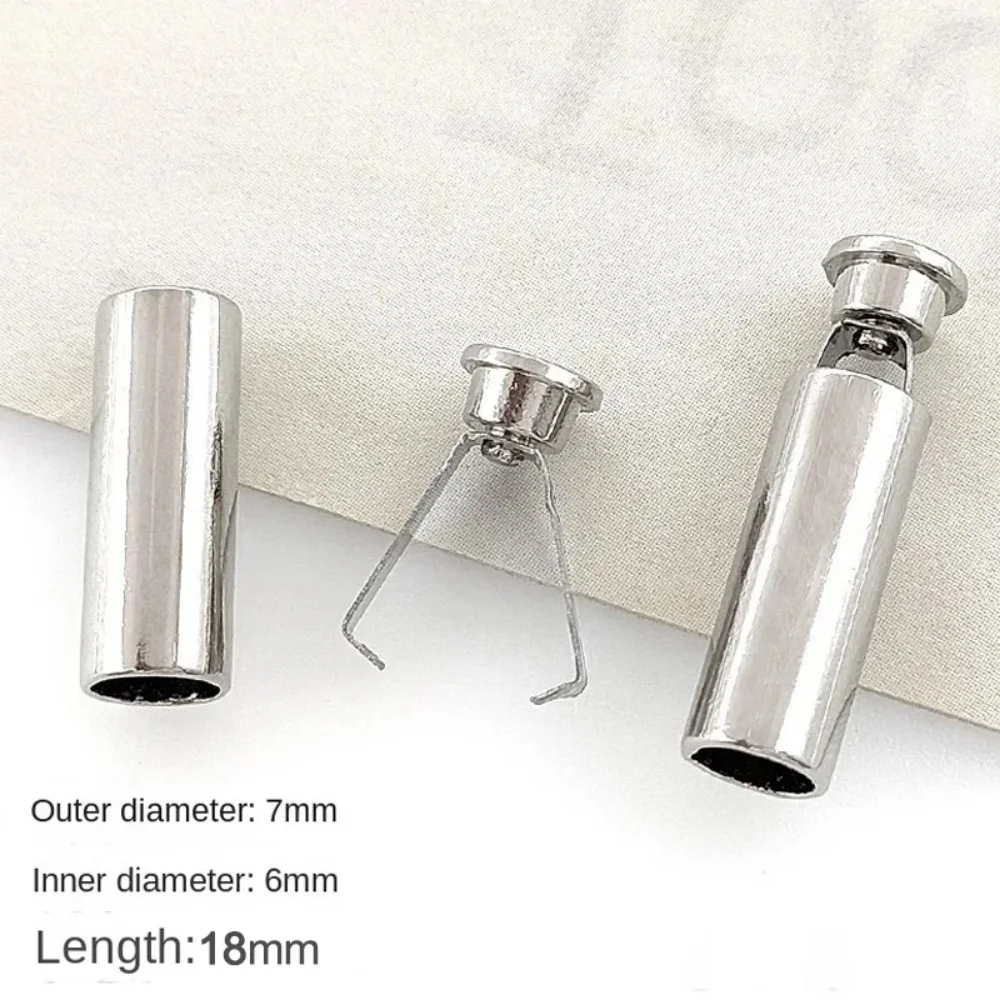 20 Sets Metall-Seilendstopper, Kordelverschluss-Kappen, Hängeglocken-Verschlüsse, DIY-Zubehör für Taschen, Schuhe, Kleidung und Schlüsselbänder – Detail 3