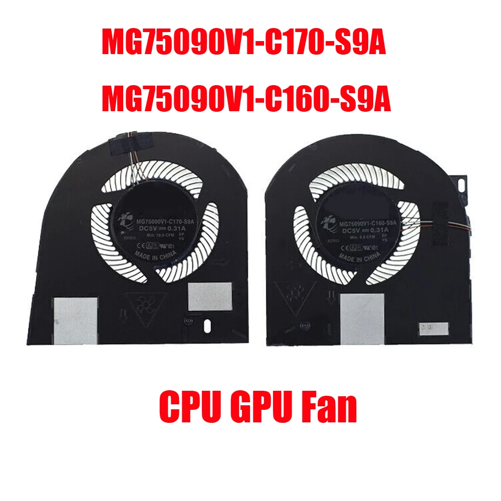 Laptop CPU GPU Fan For DELL For Precision 7530 7540 MG75090V1-C170-S9A MG75090V1-C160-S9A DC5V 0.31A A Pair New