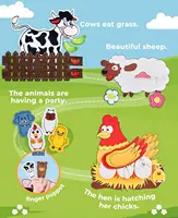 Montessori Farm Animals Cloth Book