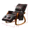 1 Set of Massage Chair Dark Brown Reclining Rocking Chair Five Angle Adjustable Oversized Load Bearing Massage Tool for Relaxing 6