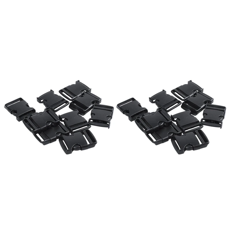 

Hot 20X Hard Plastic Strap Band Belt Side Release Buckle 3Cm Width Black