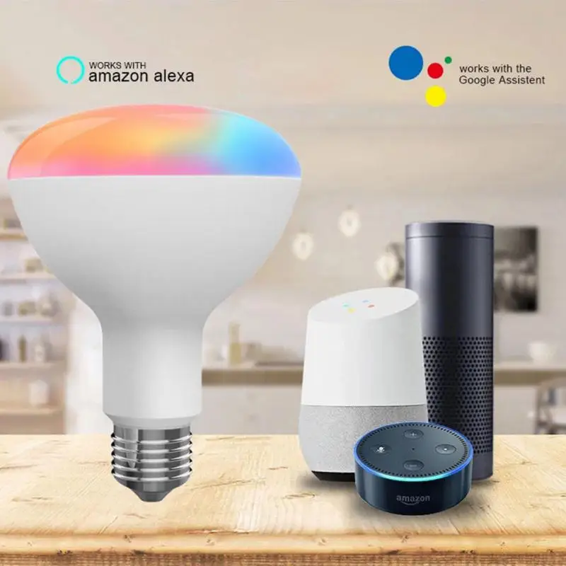 

Умная Светодиодная лампа 10 Вт, bluetooth-совместима с Alexa Home, Wi-Fi