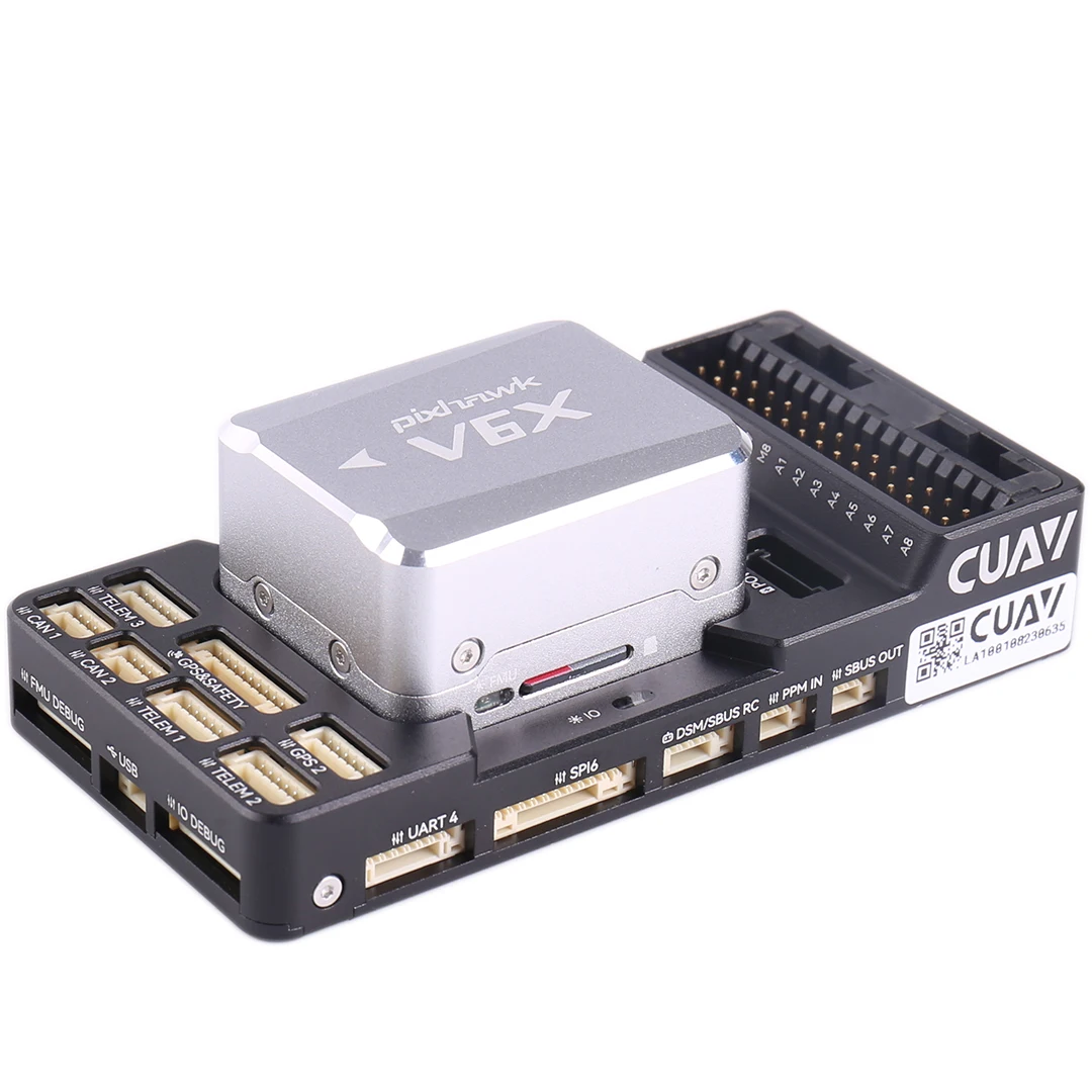 CUAV NEW Pixhawk V6X Customize Carrier Board With Shock Absorbers Integrated 100M Ethernet Remote Control Toys Flight Controller