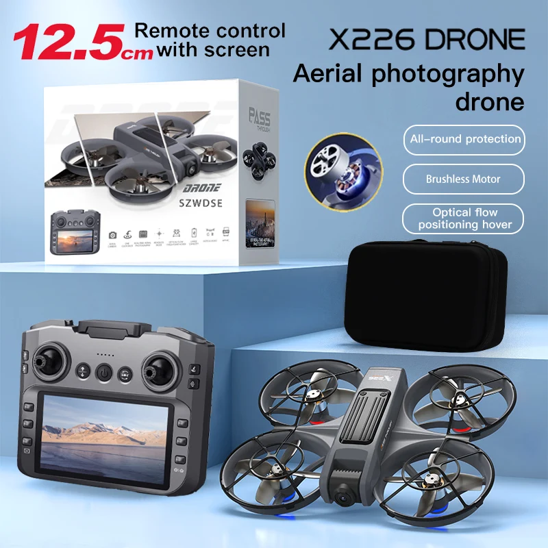 Drone X226 avec caméra HD et télécommande - 4K, WiFi, GPS