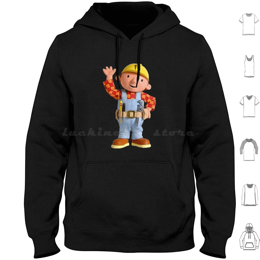 Bob The Builder Classic. Felpa Con Cappuccio In Cotone Manica Lunga Bob The Builder Builder Classic Bob Funny Dizzy Pbs Adventure Ceebeebies