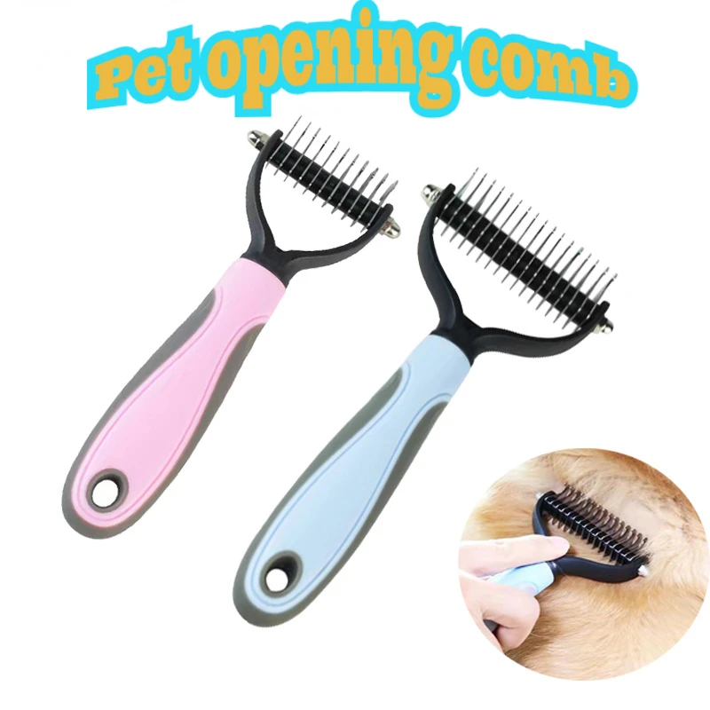 

Pet Hair Removal Comb Cat Dog Brush Pet Hair Grooming Tool Puppy Hair Shedding Combs Pet Fur Trimming Dematting Deshedding Brush